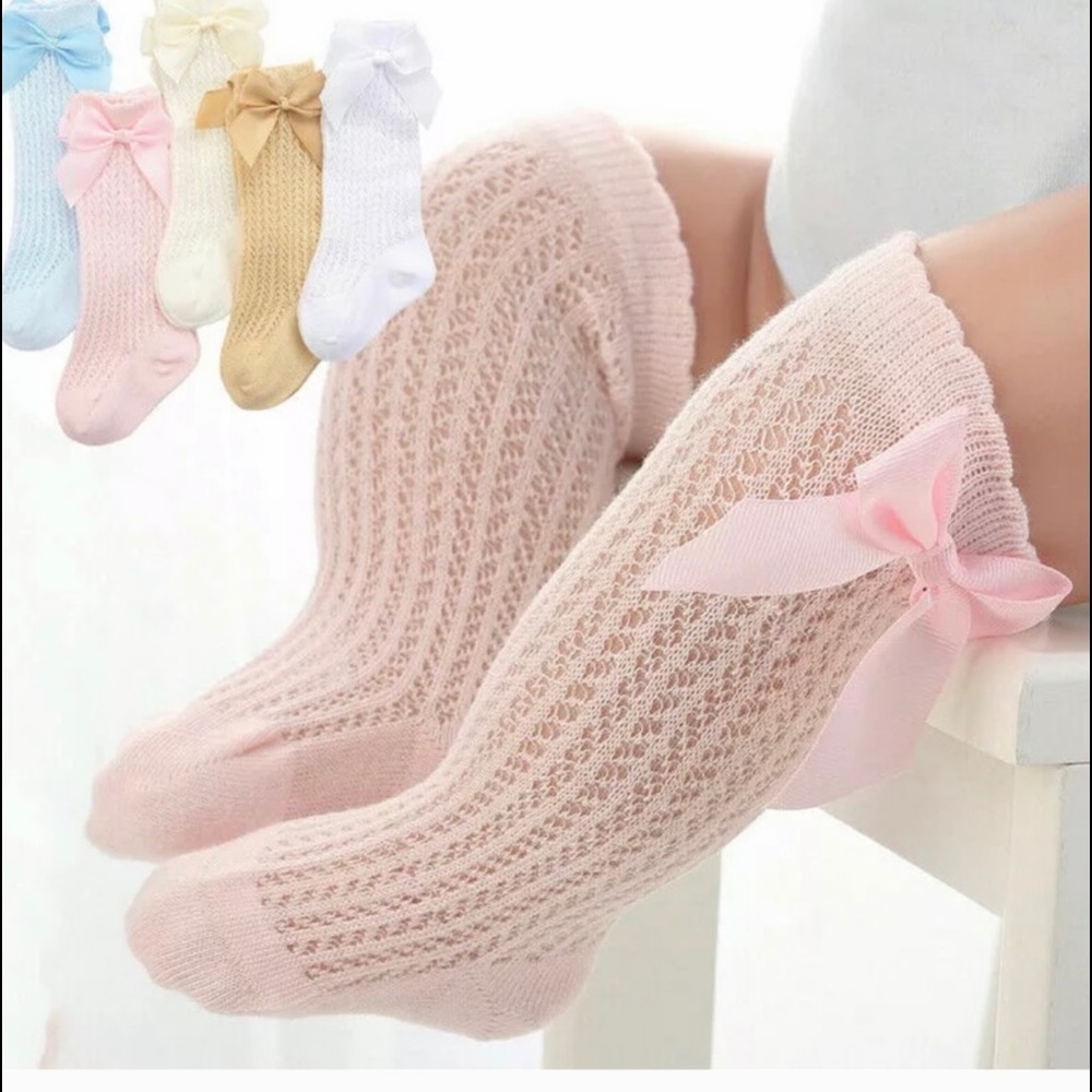 5 Pairs Knee high Socks for baby girls - Picture 2 of 16